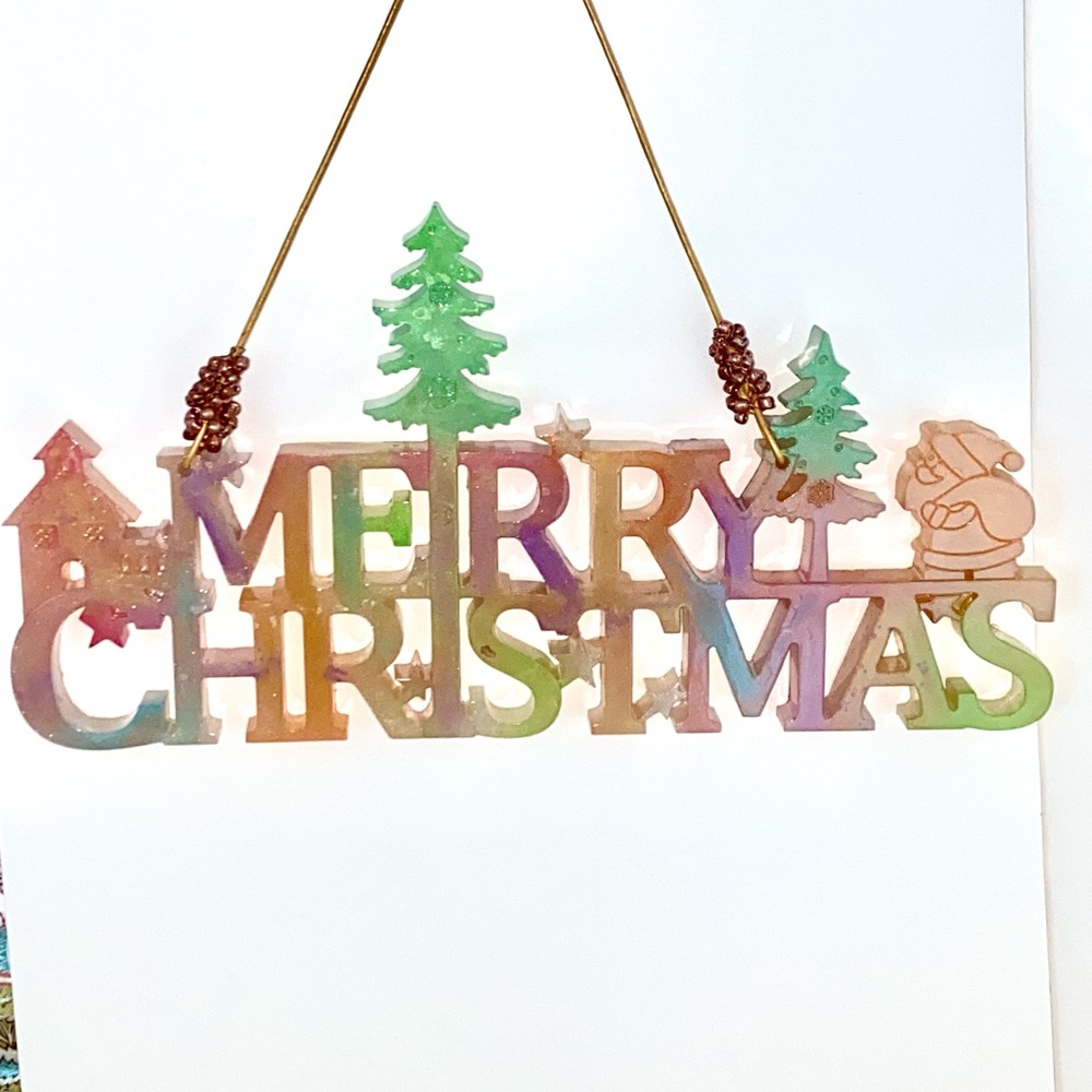 Multicolor Merry Christmas Hanging Decoration